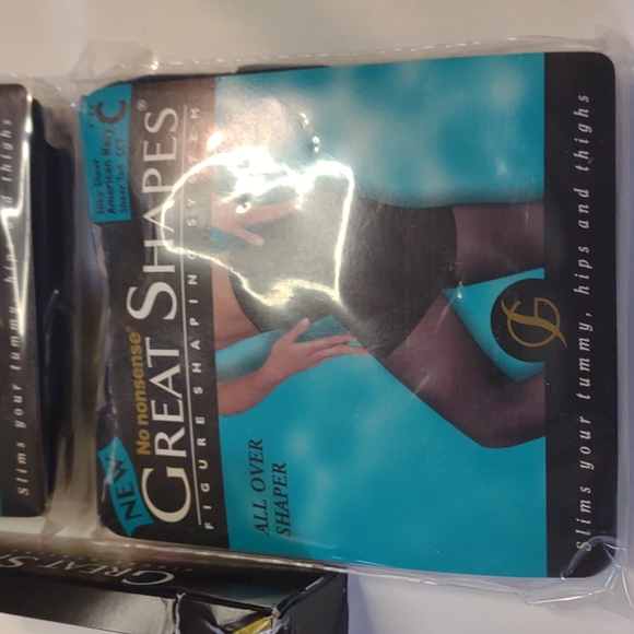 Vintage no nonsense great shapes navy sheer all over shaper 2pk lycra shaping 1x - Picture 2 of 11